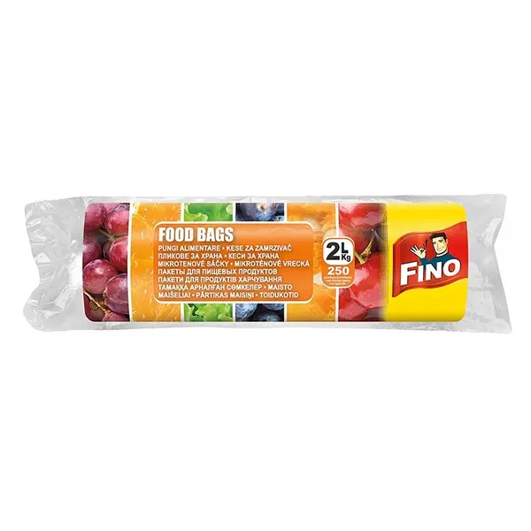 Pungi Alimentare Fino, 2 l, Rola, 28 x 24 cm, 250 Bucati