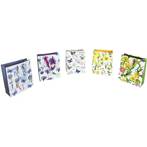 Pungi Cadou Medii, Mix 1 Floral, 20 x 25 x 10 cm, Perfecto