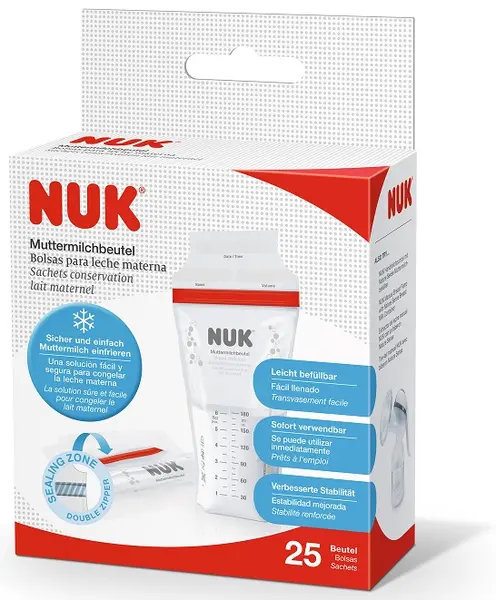 Pungi de stocare lapte matern Nuk