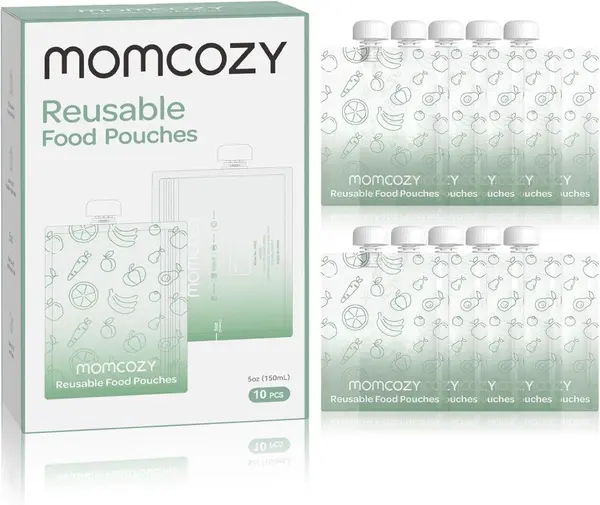 Pungi reutilizabile pentru alimente fara BPA Momcozy 150 ml