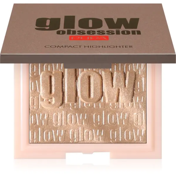 PUPA Milano Glow Obsession Pudra compacta ce ofera luminozitate culoare 100 - Light Gold 6 g
