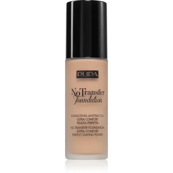 PUPA Milano No Transfer Foundation make up hidratant SPF 15 culoare 02 - Light Beige 30 ml