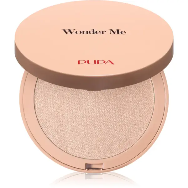 PUPA Milano Wonder Me Glow Pudra compacta ce ofera luminozitate culoare 102 - Pure Gold 7.5 g