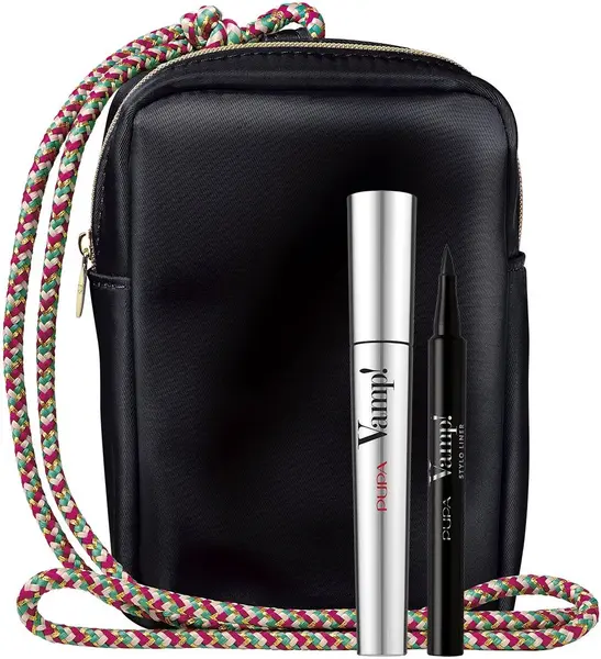 Pupa Set- Rimel Vamp! și Eyeliner, 9 + 1.1 ml + geantă