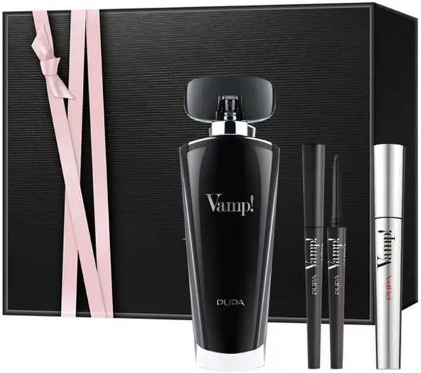Pupa Set Vamp! Black - Apă de parfum, rimel și creion de ochi, 100 + 9 ml + 0.35 g
