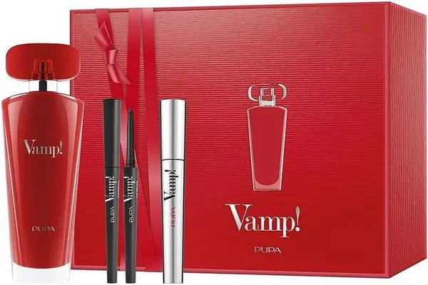 Pupa Set Vamp! Red - Apă de parfum, Rimel și Creion de ochi, 100 + 9 ml + 0.35 g