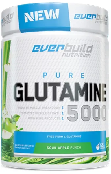 Pure Glutamine 5000, punch de mere, 300 g, Everbuild