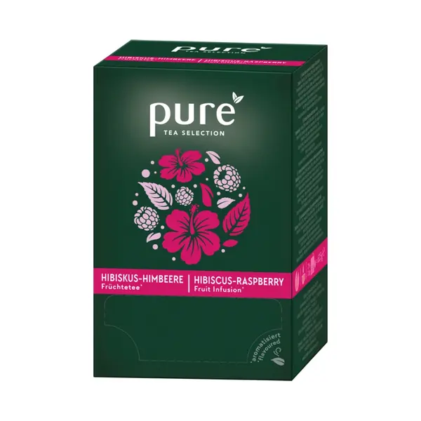 Pure Tea hibiscus si zmeura ceai 25 plicuri
