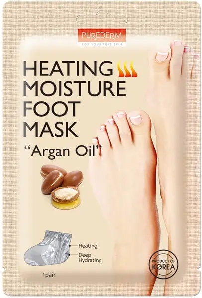 Purederm Mască de picioare Heating Moisture Argan Oil, 1 pereche