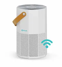 Purificator de aer AlecoAir P25 ROUBIQ White, Wi-Fi, Lampa UV-C, Filtru True HEPA si Carbune Activ, Ionizare, PM 2.5