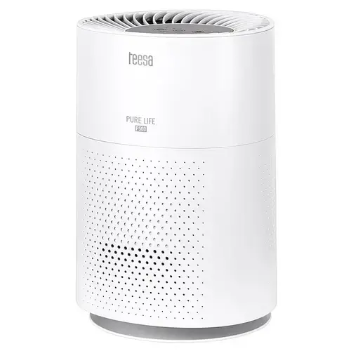 Purificator de aer Teesa Pure Life P500, 38 W, 136 m3/h , Pentru incaperi max 15 m2, Filtrare in 3 etape (Alb)