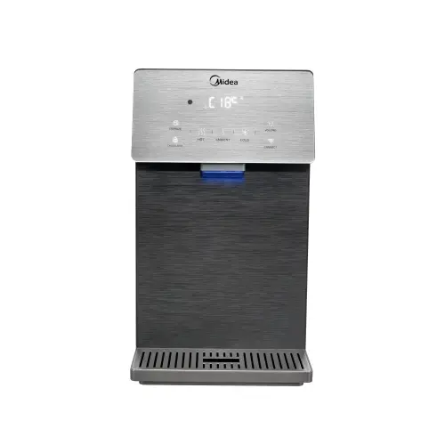 Purificator de apa multifunctional Midea JL2245T-E-IOT (dozator de birou), sistem filtrare PAC+UF&C, interval temperatura apa 3-93°C, 6 trepte fixare temperatura, sistem auto-curatare la 75°C, functie WI-FI (Argintiu)