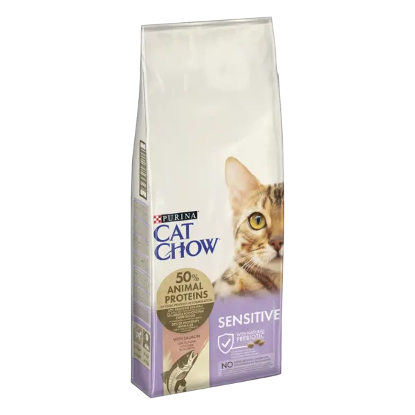 PURINA CAT CHOW Sensitive, Somon, 15 kg