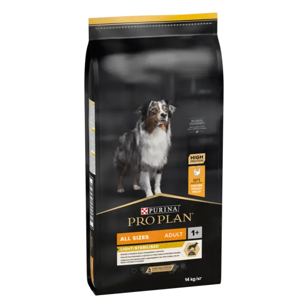 PURINA PRO PLAN ADULT Light Sterilised, Toate Taliile, Pui, 14 kg