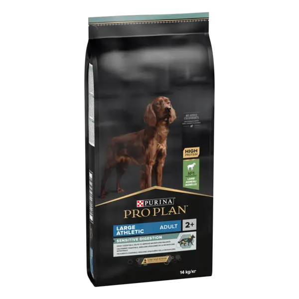 PURINA PRO PLAN ADULT Sensitive Digestion, Talie Mare Atletică, Miel, 14 kg