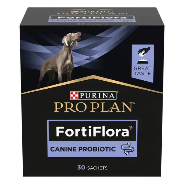 PURINA Pro Plan Veterinary Diets FortiFlora, XS-XL, supliment sistem digestiv & probiotice câini, plic, 1g x 30buc pudră
