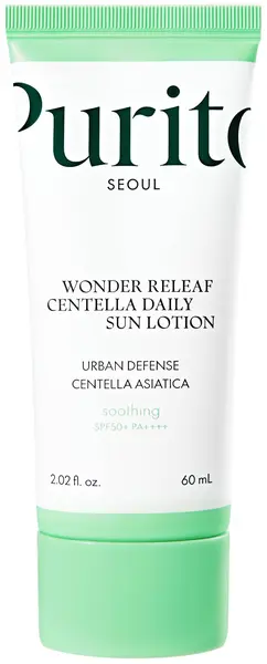 Purito Seoul Wonder Releaf Centella Cremă solară pentru față, SPF50+, 60 ml
