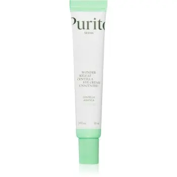 Purito Wonder Releaf Centella Eye Cream Unscented cremă ușoară pentru zona ochilor împotriva ridurilor și a cearcănelor întunecate