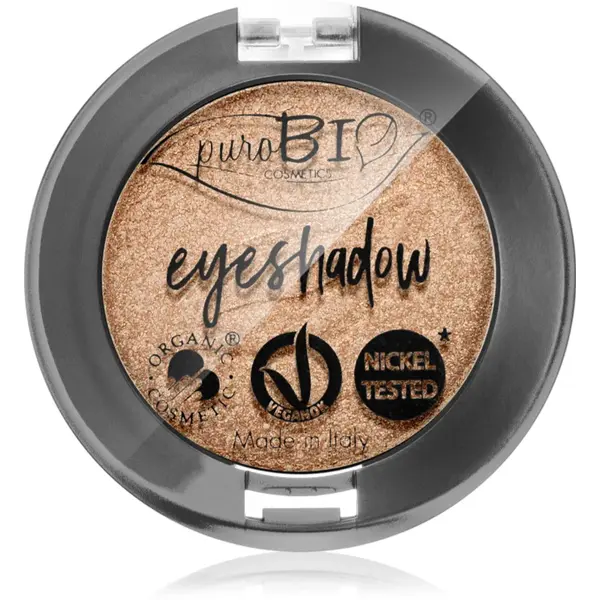 puroBIO Cosmetics Compact Eyeshadows fard ochi culoare 01 Sparkling Wine 2.5 g