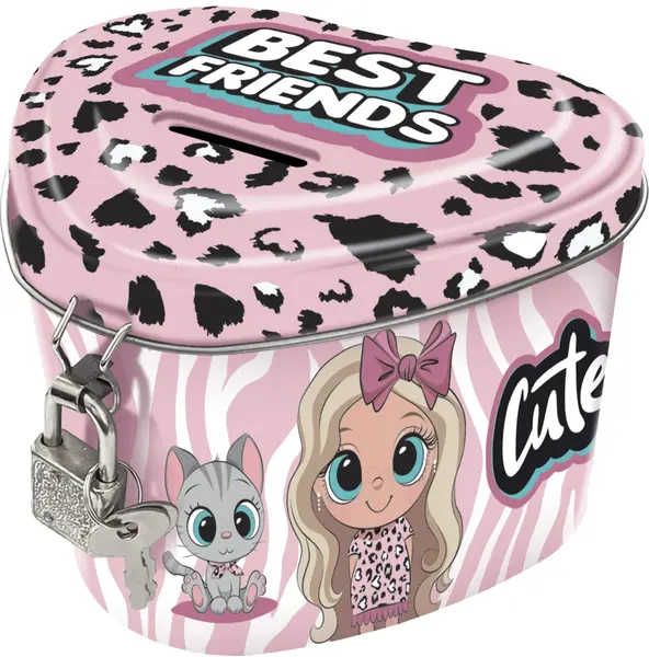 Pușculiță metalică Derform Best Friends 10 - Cu lacăt