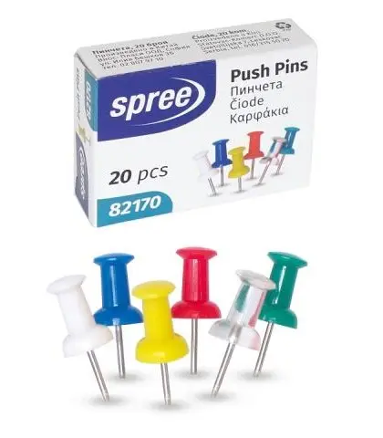 Push Pins pentru tabla din pluta Spree - 20 buc
