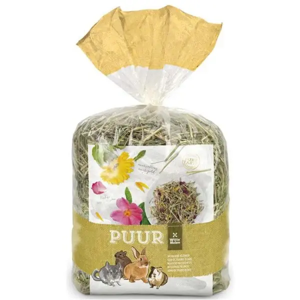 PUUR Fân cu flori pentru rozătoare, cu Gălbenele şi Trandafir 500g