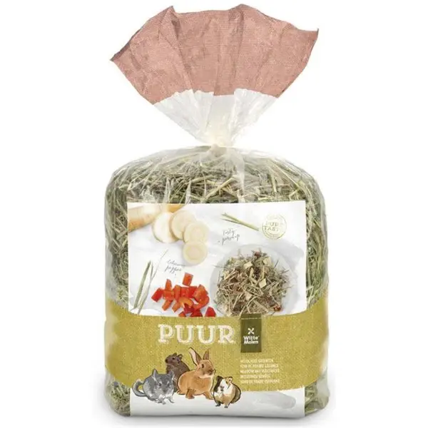 PUUR Fân cu legume pentru rozătoare, cu Păstârnac şi Ardei 500g