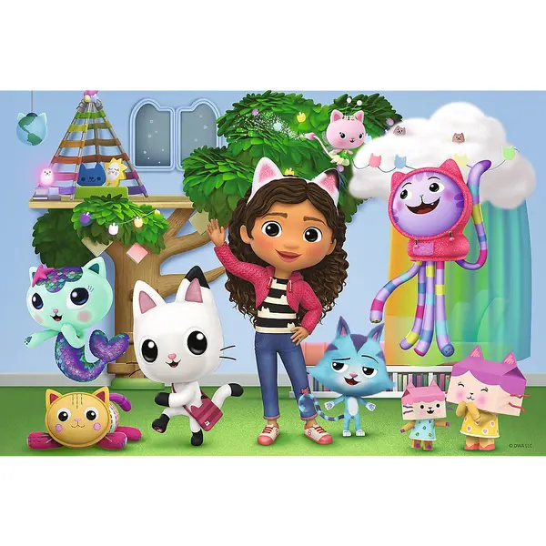 Puzzle 100 piese - Gabby's Dollhouse - Prietenii lui Gabby | Trefl