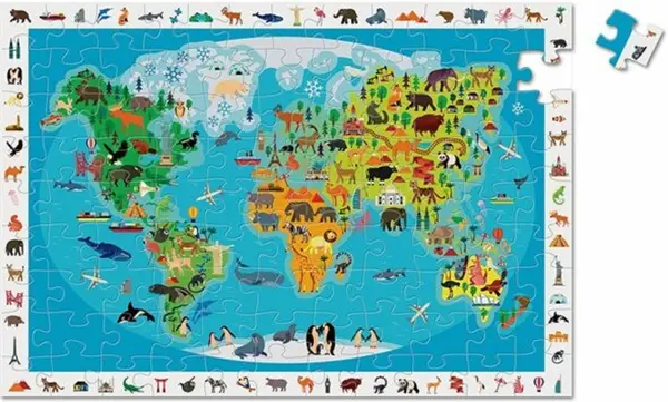Puzzle 100 piese - Harta lumii | Sentosphere