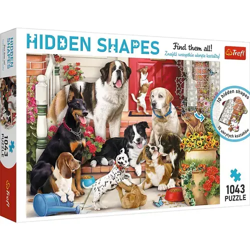 Puzzle 1000 de piese - Hidden Shapes - Doggy Fun - Hidden Shapes - Trefl