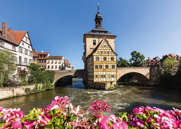 Puzzle 1000 piese - Bamberg - Regnitz and Old Town Hall | Schmidt