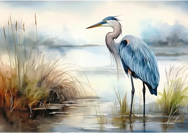 Puzzle 1000 piese - Blue Heron in The Wild | Trefl