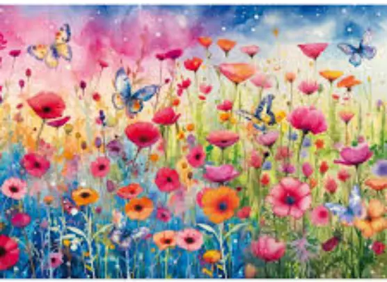 Puzzle 1000 piese - Camp de maci | Schmidt