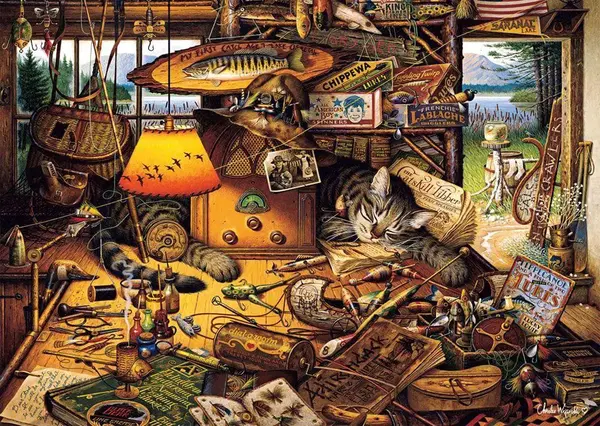 Puzzle 1000 piese - Charles Wysocki - Max in Adirondacks | Schmidt