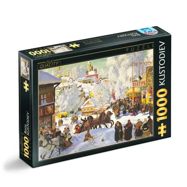 Puzzle 1000 Piese D-Toys, Boris Kustodiev, Maslenitsa