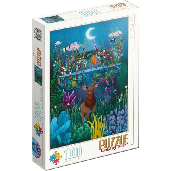 Puzzle 1000 Piese, Demeter Brigitta - Fantasy Deer, D-toys