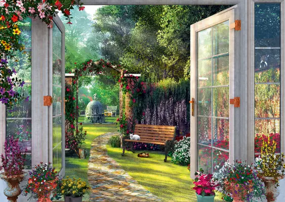 Puzzle 1000 piese - Dominic Davison - View of the Enchanted Garden | Schmidt