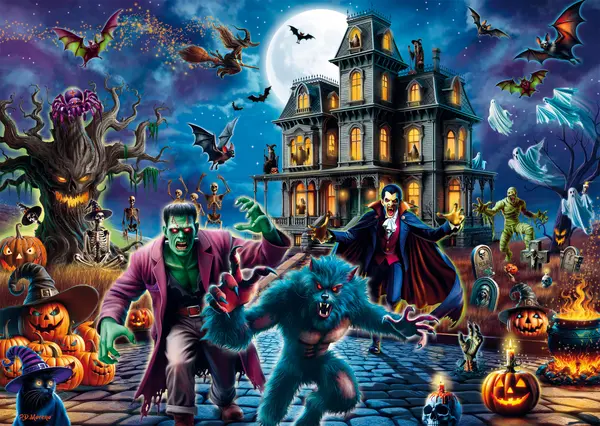 Puzzle 1000 piese - Noaptea de Halloween | Schmidt