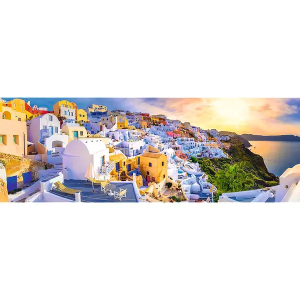 Puzzle 1000 piese - Panorama - Apus in Santorini | Trefl