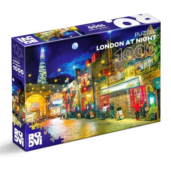 Puzzle 1000 Piese, Peisaje de Noapte, Londra 2, D-toys