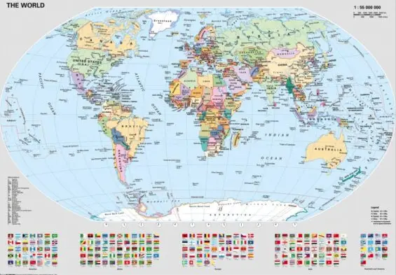 Puzzle 1000 piese - Political Map of the World | Ravensburger