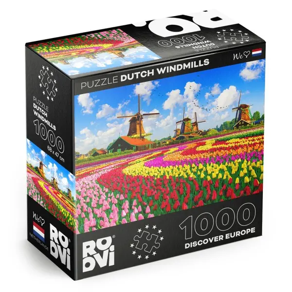Puzzle 1000 Piese Roovi, Mori de Vant, Olanda