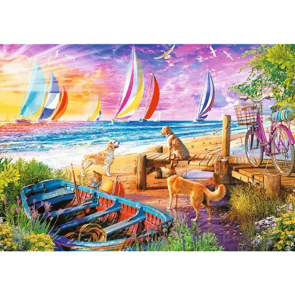 Puzzle 1000 piese - Sailboats View | Trefl