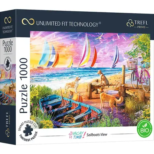 Puzzle 1000 piese - Sailboats View - Trefl Prime - Trefl