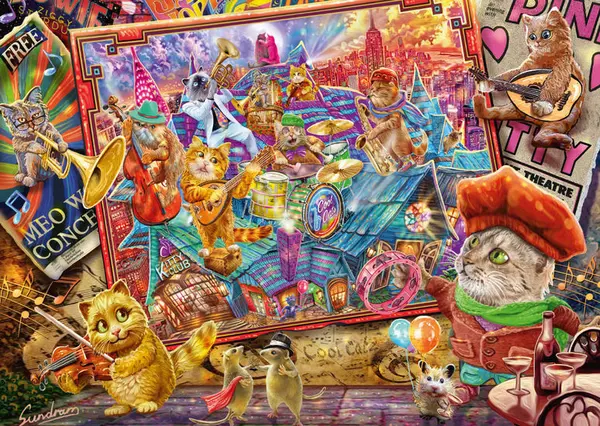 Puzzle 1000 piese - Steve Sundram - Cat Mania | Schmidt