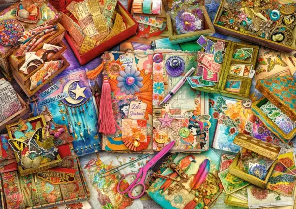 Puzzle 1000 piese - Tea Time - Journalist's Desk | Trefl
