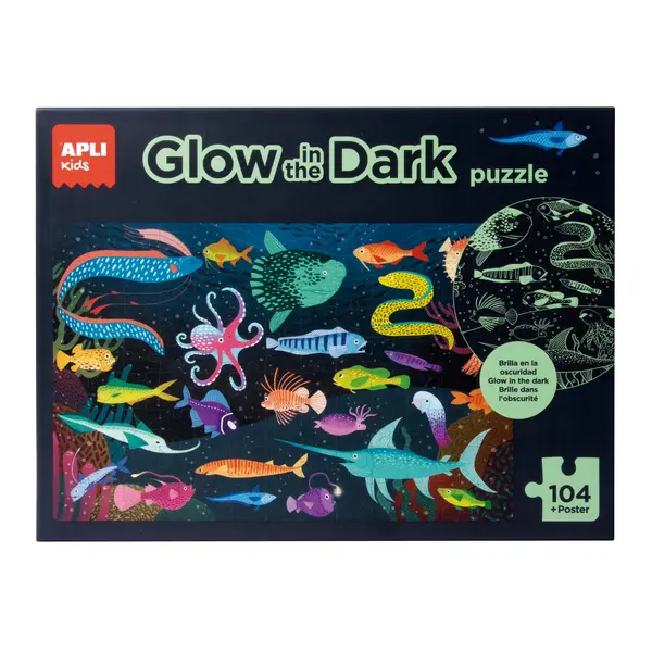 Puzzle 104 piese - Glow in the Dark - Ocean | Apli