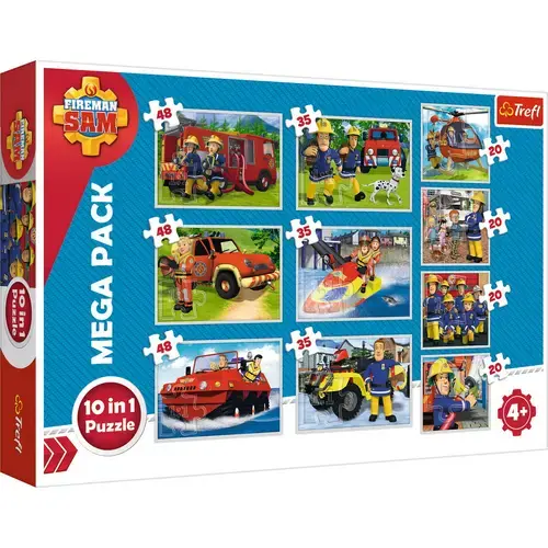 Puzzle 10in1 Echipa Pompierului Sam, 329 piese