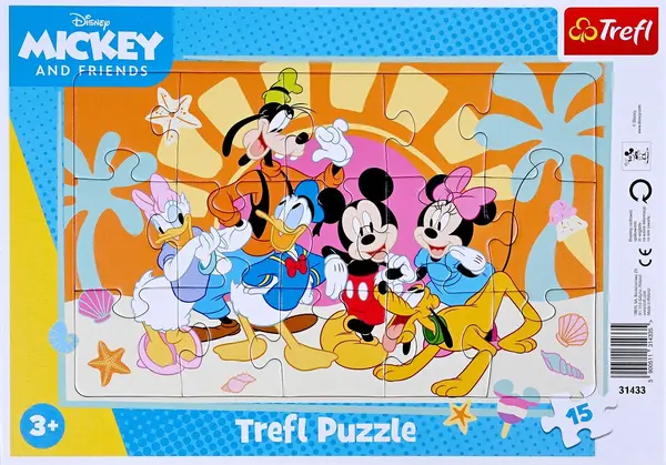 Puzzle 15 piese - Disney - Mickey Mouse si prietenii | Trefl
