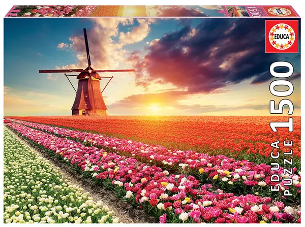 Puzzle 1500 piese - Tulips Landscape | Educa